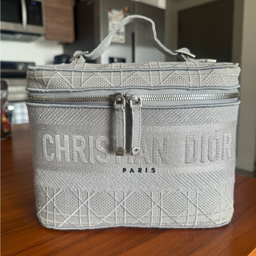 DIOR GREY VANITY CASE BAG